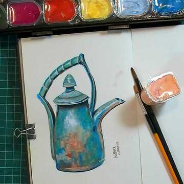 Gouachè Jelly, Objetos cotidianos, 4 Sesiones, incluye materiales